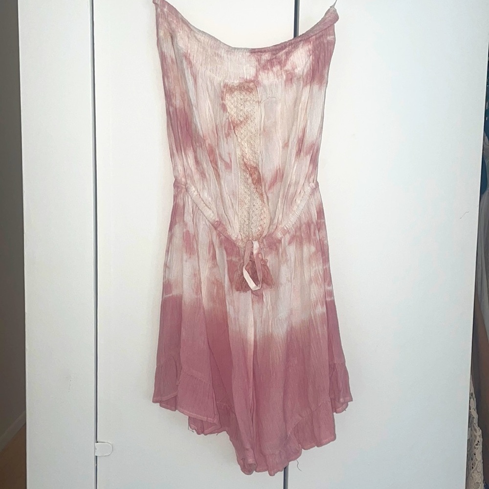 Pink & White Tie Dye Romper​​​​​​​​​​​